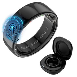 Yeforu Smart Ring Men Women Touch Screen Health Rings for Men Women Fitness Ring Sleep Tracker Ring Heart Rate Blood Oxygen Monitor Fitness Tracker Ring Health Rings Steps Calories Distance Tracking