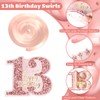 Rose Gold 13th Birthday Decorations for Girls, Rose Gold Happy
