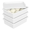 Morcte 3-Pack Commercial Dough Proofing Box Tray with 3 Lids,