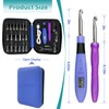 Crochet Hooks Set LED Crochet Hook Set with Counter, 22