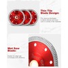 Therwen 25 Pcs Diamond Saw Blade Bulk 4.5 Inch Thin