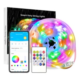 15M/Roll Energy-Saving for Fairy Lights Remote App Control Dimmable White Shade USB Powered for Bedroom Wedding LightingLamp Power(W): 10, Size: 50ft