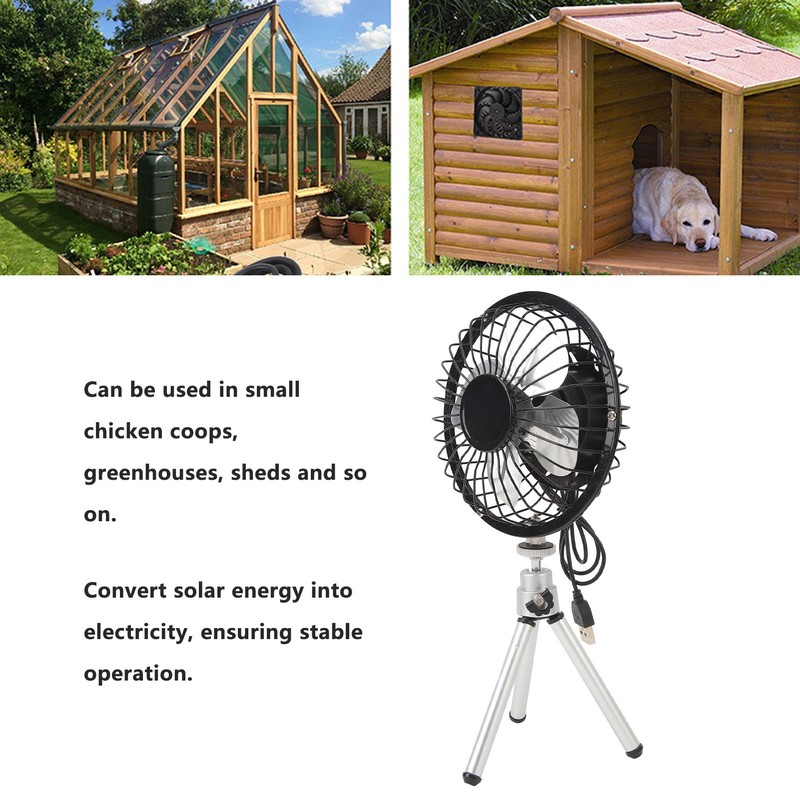 Solar Panel Fan 20W 2350RPM Ventilation Fan 6in Exhaust Fan