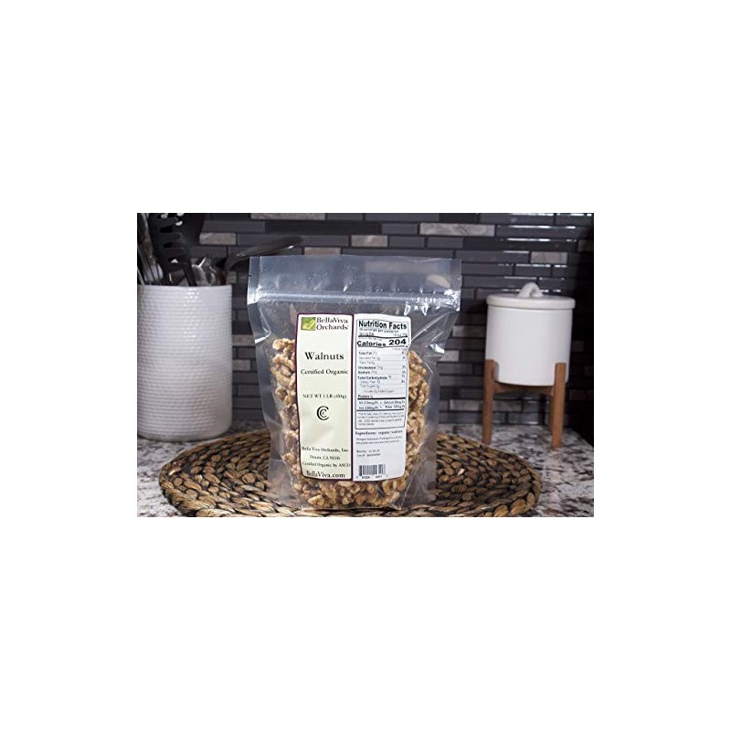 Bella Viva Orchards Organic Walnuts, 1 lb of Organic Walnuts
