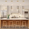 KoKo&Yukina 6" Modern Globe Pendant Light 2 Pack Mid-Century Gold