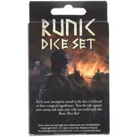 Runic Dice Set Black - Red (7)