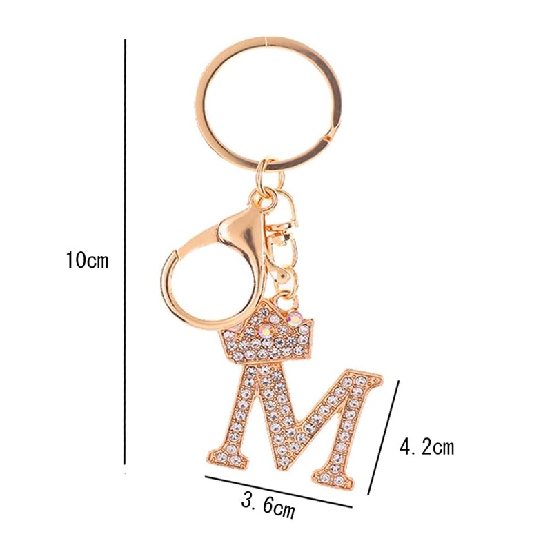 YINKE Initial Key Chain, Women's, Men's, Cute, Gift, Accessory, Charm