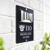 Custom Signs Solar Illuminated Modern Anthracite House Number Sign 24cm
