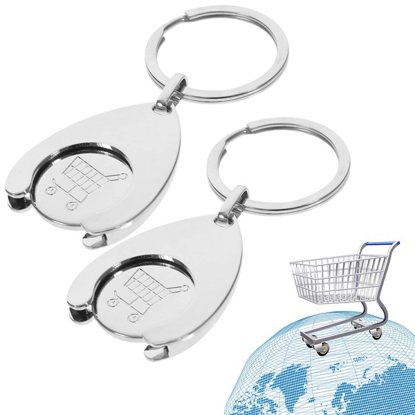 Kinretixia® 2 Pcs Shopping Cart Token Car Key Fob Shopping