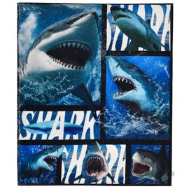 Shark Blanket Gift Toys for 3 4 5 6 7 8 9 10 11 12 Year Old Boys and Girl Shark Lovers, Super Soft Flannel Throw Blanket 50×60IN