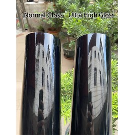 NewL Premium Ultra Gloss Piano Black Vinyl Wrap Roll Foil Air Release Channels For Auto Roof Wing Pillar Motorcycle Decal (30cm x 150cm)