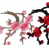 Uniquer 4Pcs Decorative Patches Plum Blossom Iron On Patches for