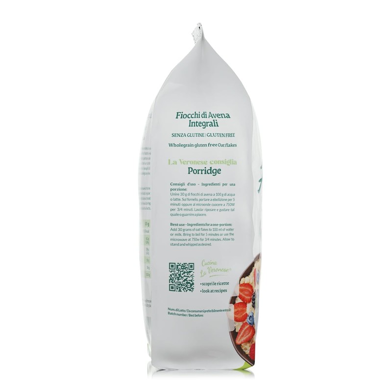 La Veronese | Fiocchi d'Avena Integrale, Fiocchi Piccoli, Senza Glutine,