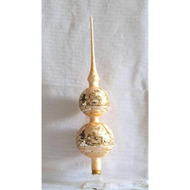 Jingle Bells Lauscha Golden Dreams Mouth-Blown Hand-Painted Christmas Tree