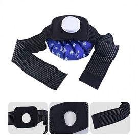 Ice pack fixing band for convenient compressing of various areas, compress pack strap, icing strap, ice pack Fixed band (black) 2ea