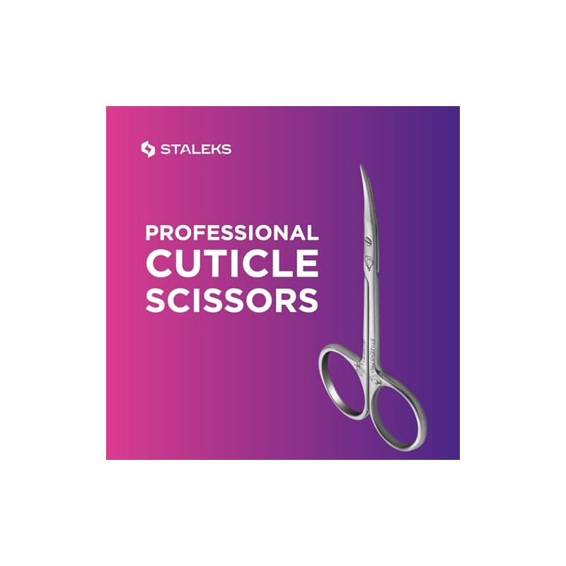 Tijeras profesionales para cutículas (Longitud de hoja 21 mm) STALEKS