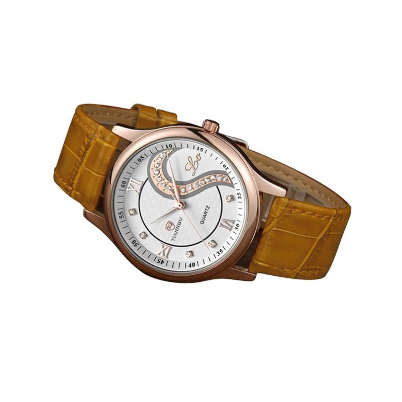 DREAMING Q&P Unisex Analog Quarz Paar Uhr mit Leder Armband