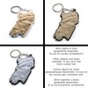 Generico Sardinia 3D Topographic Keyring, Brown-Black H