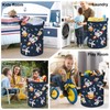 Space Rockets Laundry Hamper Cartoon Astronaut Large Storage Basket Planet