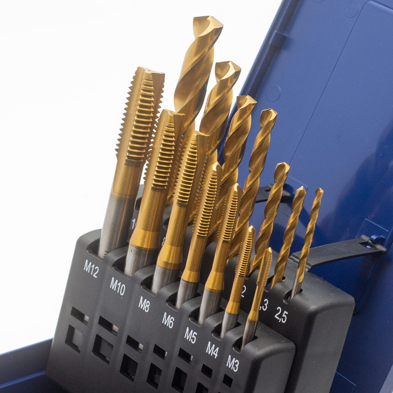 WSH-TOOLS Machine Tap Set Through Hole M3, M4, M5, M6,
