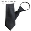 Thomas Bailey Automatic/Zipper Tie - Concrete Black 7.5cm
