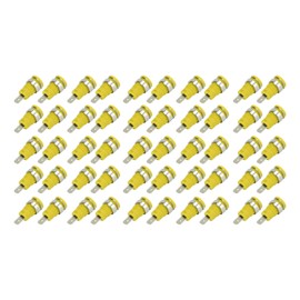 50Pcs Banana Socket 4mm High Current Discharge Long Service Life Good Transmission Electrical Test AccessoriesYellow