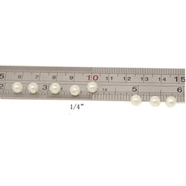 Honbay 500pcs 1/4 Inch Round Pearl Beads Ivory Art and Crafts Pearl Loose Beads for DIY Jewelry Making