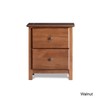 Grain Wood Furniture Shaker 2-Drawer Bedside Nightstand, Solid Wood with