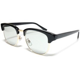 Berkut 1040102 Fully Modeled Date Glasses, Sunglasses, Colored Round, Lightweight, Fatigue-Resistant, Eye-friendly Lenses, Black Gold × Large Gray