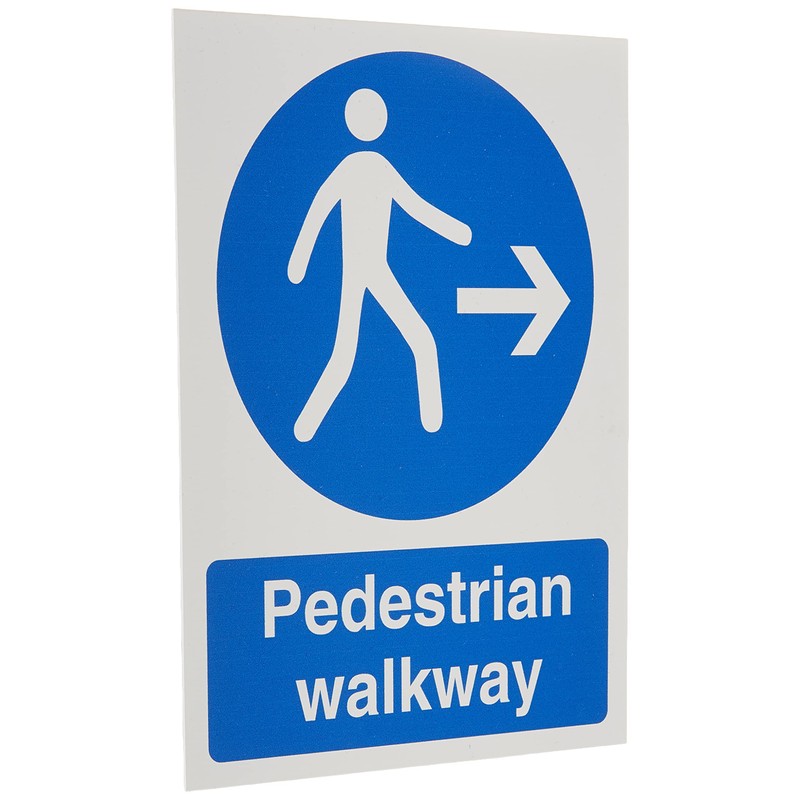 Seco Pedestrian Walkway - Right Arrow Sign, 150mm x 200mm