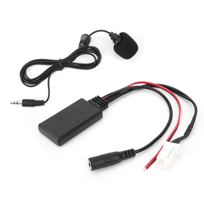 Bluetooth 5.0 AUX Cable Adapter with Microphone Handsfree Replacement for