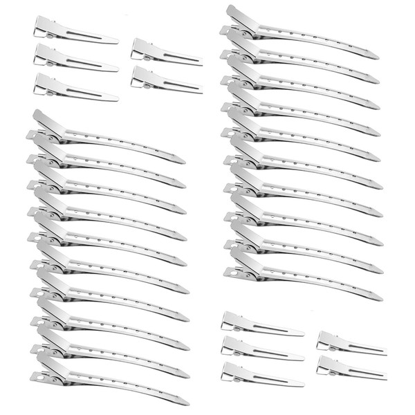 30 Stück Haarklammer, Haarspangen Silber Haarclips, Haarclips, Friseur Klammern zum