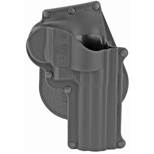 Fobus, Roto Paddle Holster, Fits Smith & Wesson 4" L/K Frame, Taurus 66/431/65, Right Hand, Kydex, Black