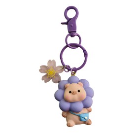 Wikorunwa Cute Purple Piggy Keychains for Women, Resin Keychain Charms Purse&Handbag Charms Women' Keychain Birthday Christmas Gifts