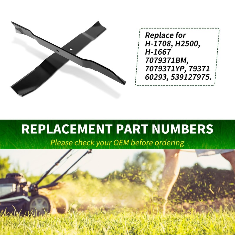 91-128 Lawn Mower Blades, Compatible with Country Clipper H1708, H1667,
