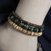 Iceleomen Gothic Bracelet Adjustable Punk Braided Multilayer Grunge Set Beaded