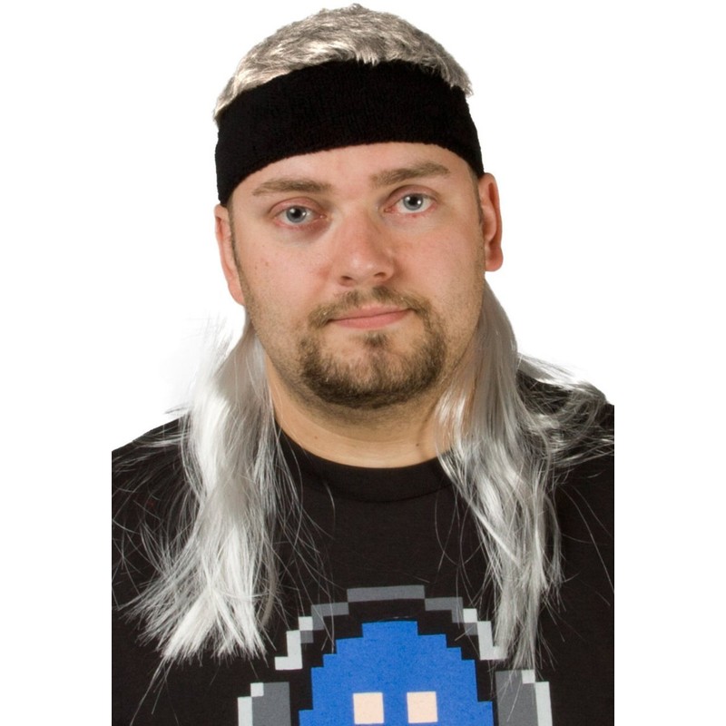 Mullet On The Go - The Silverfox Mullet Headband Wig,