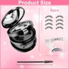 dcas 4 Pairs of Eyelashes, Natural Eyelashes, 3D Reusable Magnetic
