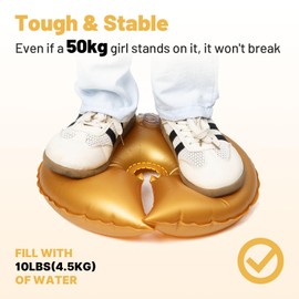 2 Pcs Golden Water Bag Weights for backdrop stand, Upgraded 5-Layer Thickened 50kg Pressure-Tested Openable Water Fillable Base for Metal Arch Frame Base, Perfect for Wedding Birthday Party Decor