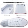 FRACORA Womens White Canvas Sneakers Low Top Canvas Shoes for