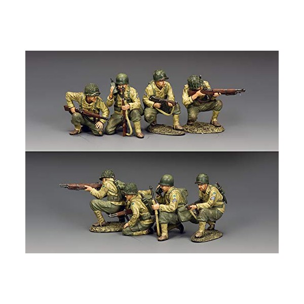 King & Country Toy Soldiers D Day DD327 U.S. Army Rangers Storming The Beach #1 1:30 Scale Pewter