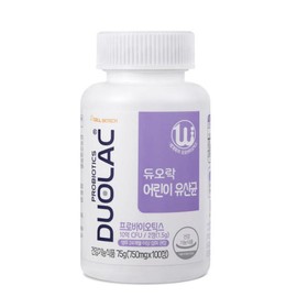 duorock Duolac Children's Lactobacillus Probiotics 100 tablets / 듀오락 어린이 키즈 유산균 프로바이오틱스 100정
