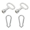 Shengxi Pack of 2 Metal Triangular Spanner 10 mm Silver