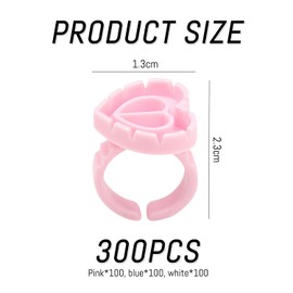 300 Pieces Heart Shaped Eyelash Beauty Accessories, Eyelash Extension Tools, Portable Beauty Tools, Eyelash Beauty Supplies