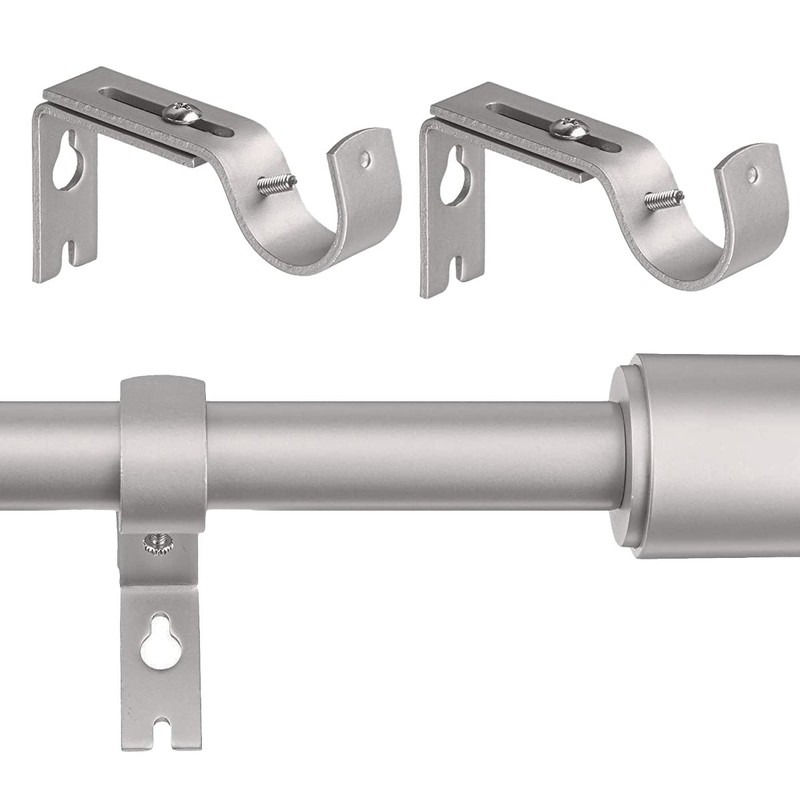 AYSUM Curtain Pole Brackets, 6Pcs Adjustable Curtain Rod Brackets for
