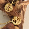 YXHOPELY Gold Sun Moon Necklace Lnlaid With Rhinestones Hollowed Out