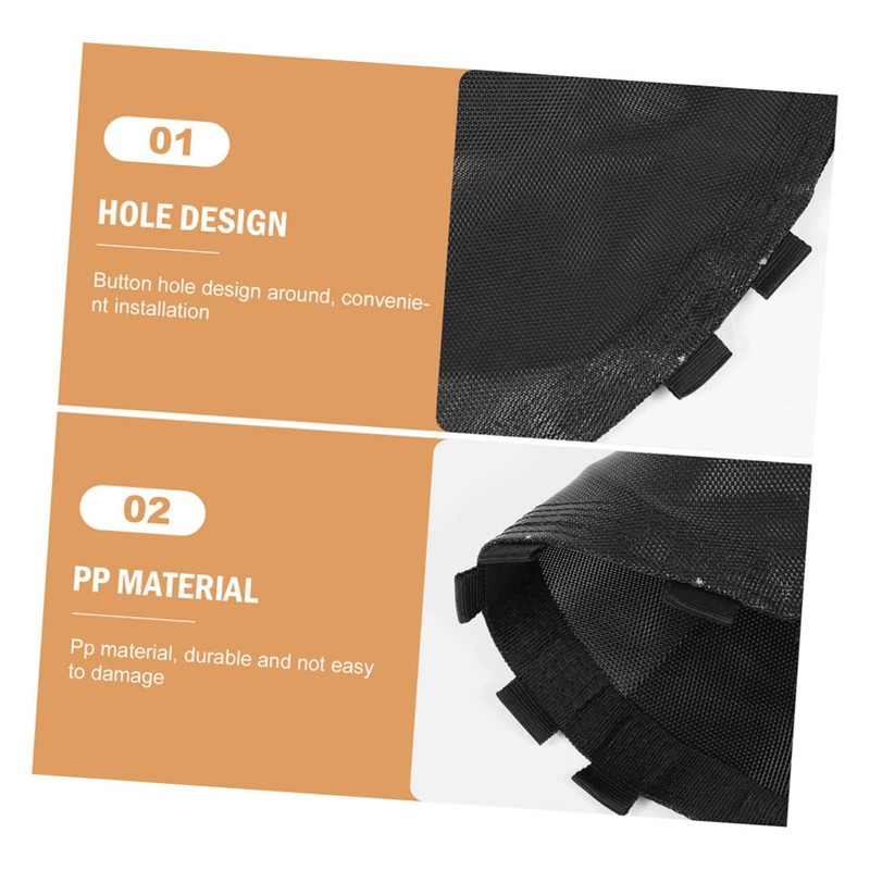 Kisangel Trampoline Mat Trampoline Cover Replacement Trampoline Padding Black Jumping