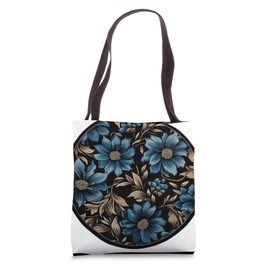 Vintage Flower Design Floral Pattern Florist Tote Bag
