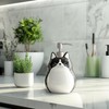 CHOOLD Ceramic Black Cat Soap Dispenser with Plastic Pump, Refillable