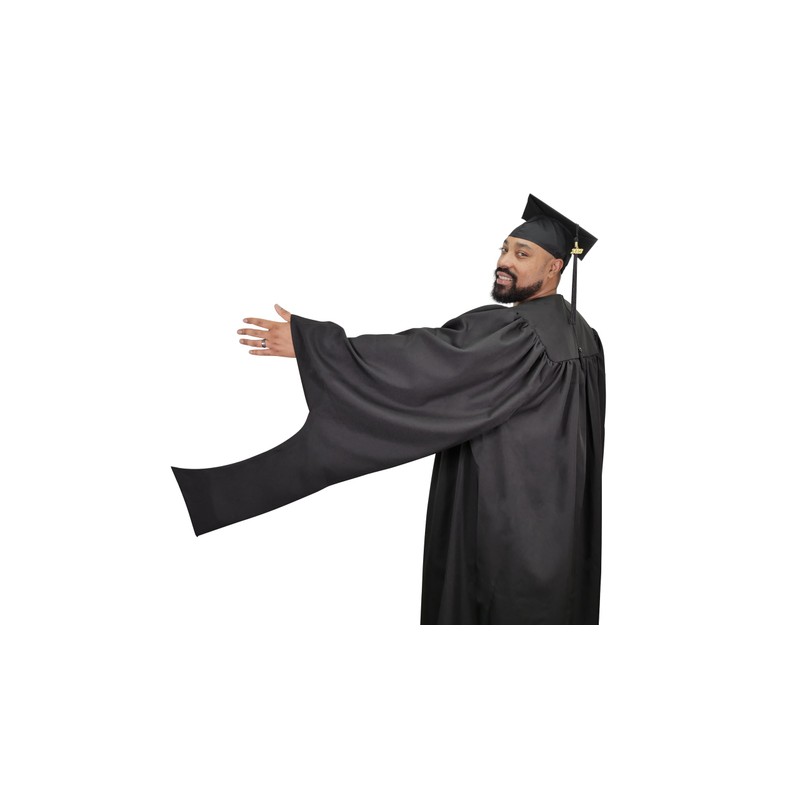 Unisex Masters Cap and Gown with 2025 Year Charm, Masters
